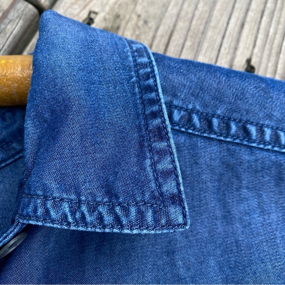 prAna Updrift Button Down Shirt 100% Tencel Denim - Picture 10 of 13